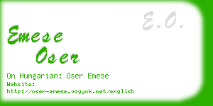 emese oser business card